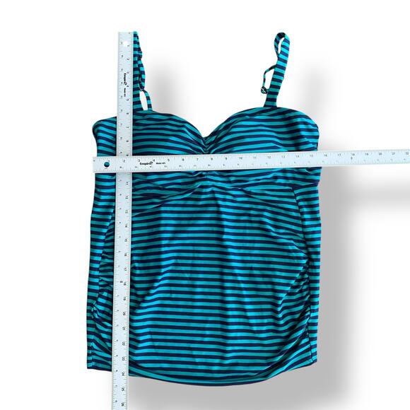 Motherhood Beach Bump Green Black Tankini‎ Set Swim suit Size XL Beach Vacation - Picture 3 of 13